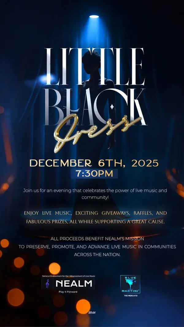Little Black Dress — Story size artwork designed by Bran Visuals for Blue Martini The Mercato