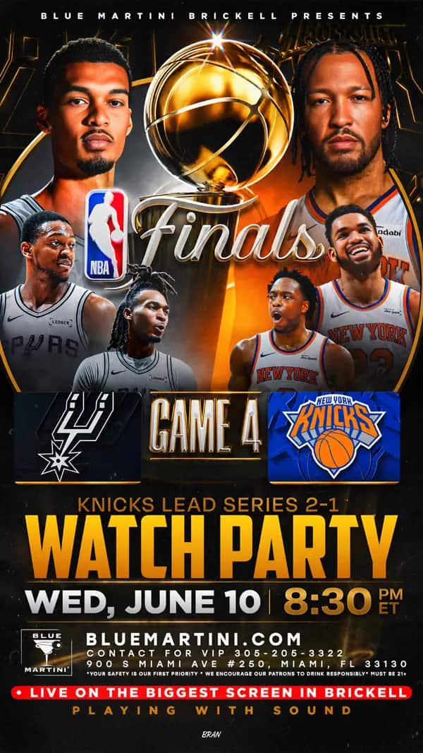 NBA Finals — Game 4 — Story size artwork designed by Bran Visuals for Blue Martini Brickell