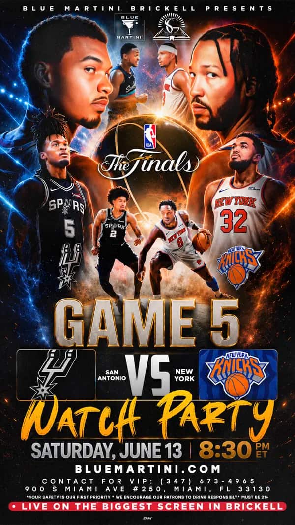 NBA Finals — Game 5 — Story size artwork designed by Bran Visuals for Blue Martini Brickell